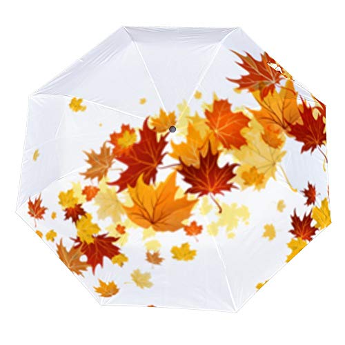 Parapluie pliant de prestige ZIYA avec auvent renforcé et finition feuille d'érable