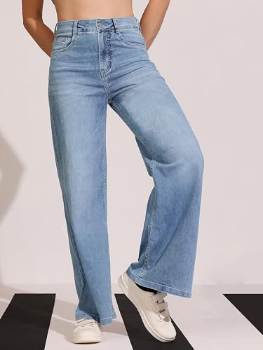 Image of Dolce Crudo Women's High Waist Straight Fit Jeans
