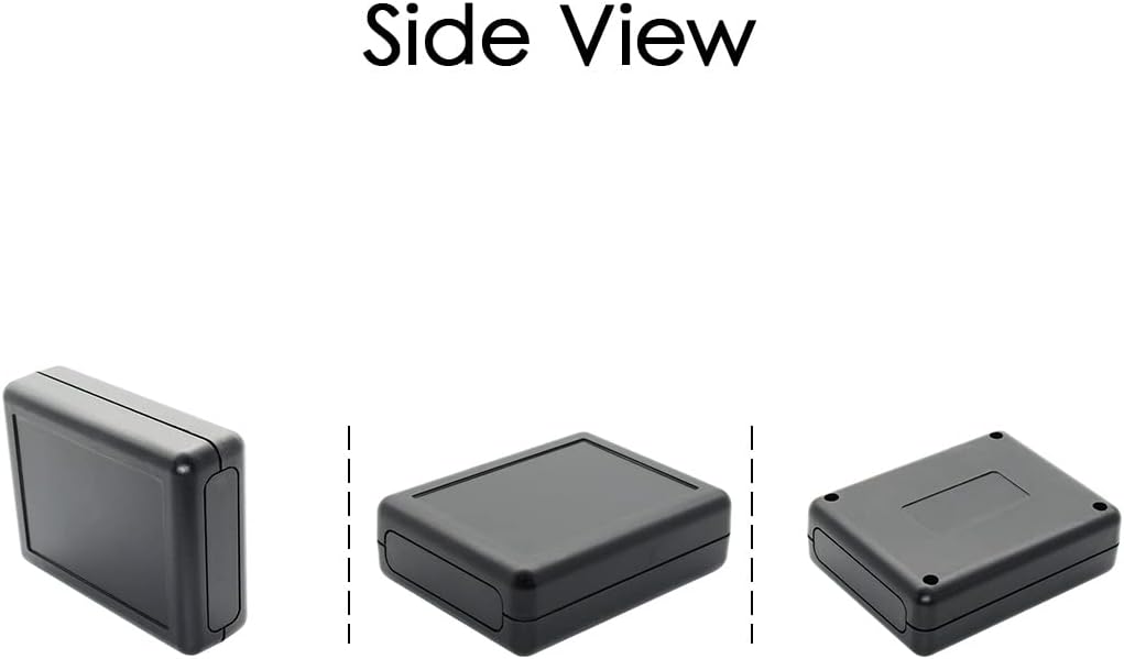 LeMotech 5 Pieces ABS Plastic Electrical Project Case Power Junction Box, Project Box Black 3.5 x 2.8 x 1.1 inch (90 x 70 x 28 mm)