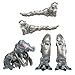 Marvel Mech Strike Mechasaurs, 4.5-Inch Ultron Primeval with T-R3X Mechasaur Action Figures, Super Hero Toys for Kids Ages 4 and Up