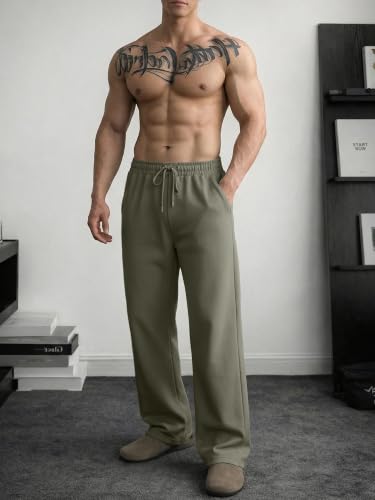 Image of JMIERR Men's Casual Baggy Pants Lightweight Wide Leg Lounge Travel Pants Streetwear with Pockets