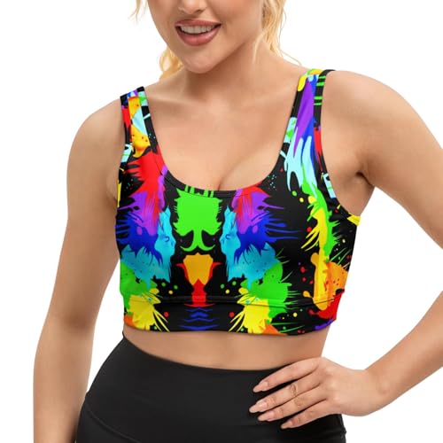 Image of Yoga top Women's Cheerleading Uniform Gym Outfit Running Crop Tops Yoga Shirts Casual Tank Top
