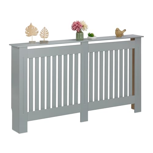 Relaxdays Heizkörperverkleidung Landhausstil, HBT 83x152x19 cm,...