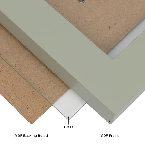 Hampton Frames GALLERY Sage Split double frame - Two 4x6 (10x15cm) Sage Green Picture Photo Frame Glass GAL04SG - Image 4