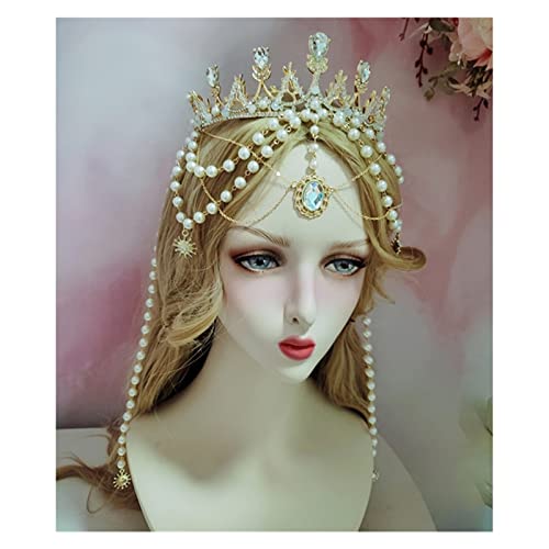 Tiara de boda Lolita gótica con corona de halo y alas de ángel para niñas