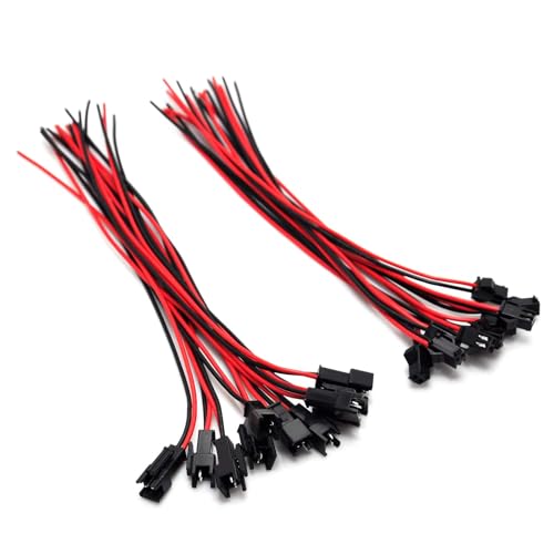 10 pares conector macho a hembra JST SM 2 pines 20 cm miniatura 6
