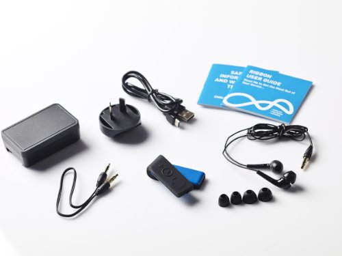 BlueAnt Ribbon Stereo Bluetooth Streamer- Bluetooth Headset - Black/Blue