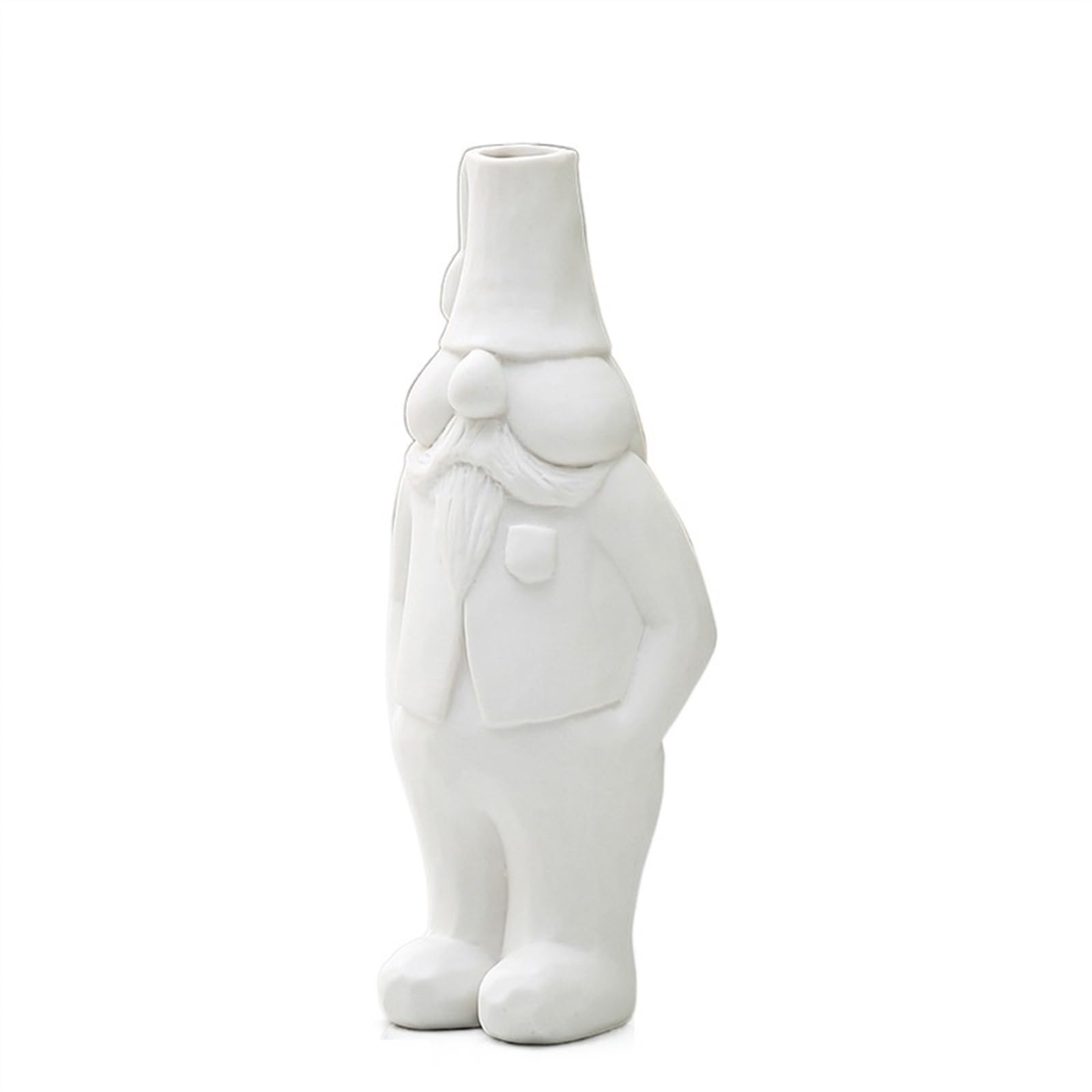 Bzgpmfud Grey Wolf Vase Desktop Flower Ceramic Santa Claus Decorative Creative Arrangement Dry Minimalist Decoration(,S)