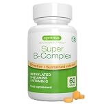 Igennus Super B - Vitamina B Complex Metilato ad Alto Dosaggio, Spettro Completo Vitamine B con Metilfolato, B12 Meticobalamina e Vitamina C, 60 Compresse Vegane, Ingredienti Puri e Puliti