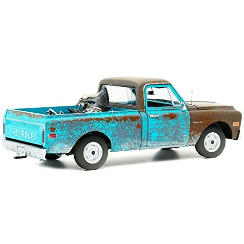 1971 Chevy C10 Pickup Truck Weathered with Alien Figurine