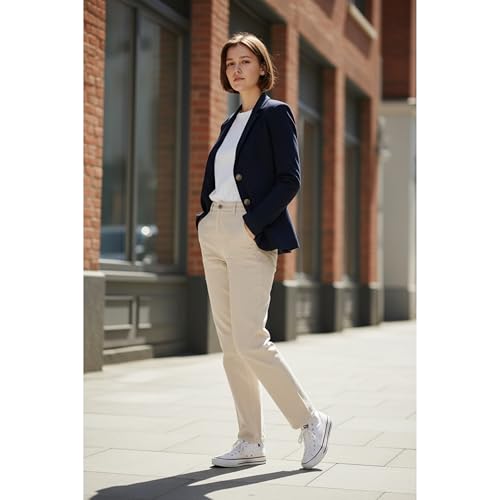 Blazer d'école bleu marine pour fille coupe ajustée classique