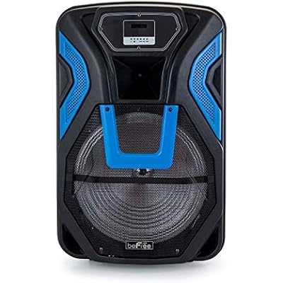 beFree Sound 15 Inch Rechargable Bluetooth PA Speaker System With SD/FM/USB