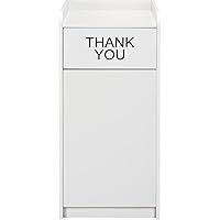 Vista 2 de Global Industrial Recipiente de basura de madera con bandeja superior, 36 galones, gris