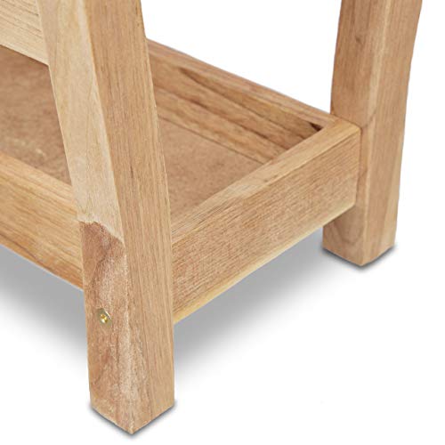 Relaxdays Zeitungsständer Walnuss, Ablage, Zeitungshalter, Zeitschriftenhalter, HxBxT: 38,5 x 26,5 x 40 cm, Holz, natur, Walnut