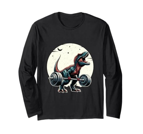 Deadlift T-Rex - Deadlift da palestra a forma di dinosauro Maglia a Manica