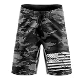 Tactical Pro Supply American Flag Board Shorts - Black Camo (Size 34)