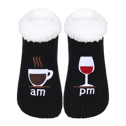 Image of ZYZX Cute Funny Slipper Socks for Women with Grips,Fuzzy Socks Indoor