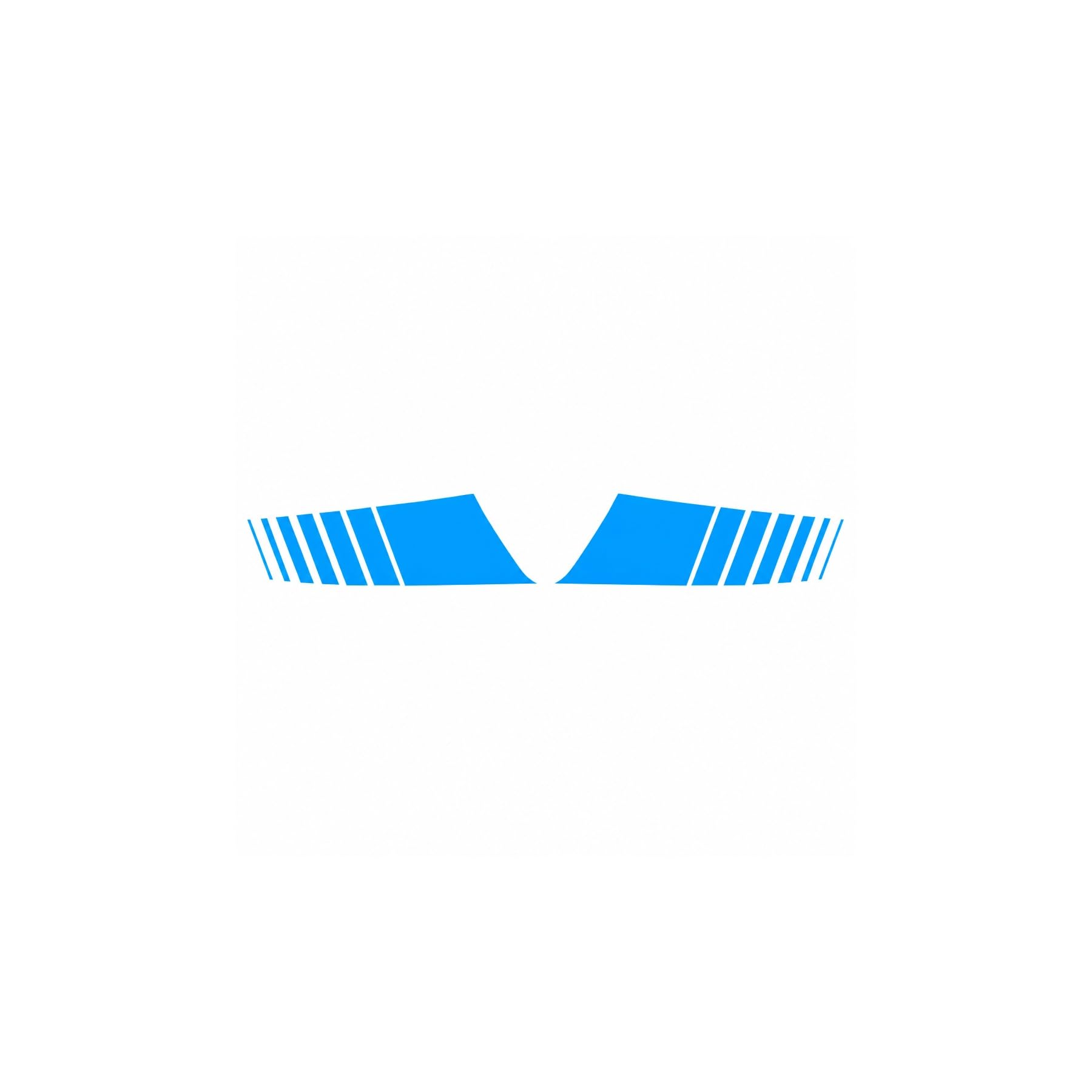 Car Hood Stripe Stickers, 2Pcs Vinyl Racing Decals for Auto Hood and Bumper, Waterproof Exterior Graphics for Cars and Trucks(A-139 Blue 2pcs)