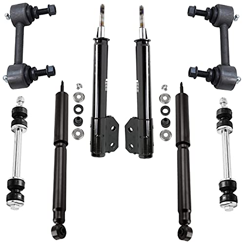 Detroit Axle - Front + Rear Shock Absorbers + Sway Bar Links Replacement for 1994-2004 Ford Mustang V6-8pc Set