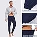 Navisting Men's Long Sleeve Pajama Set with Henley Neckline 100% Cotton Soft and Comfortable Nightwear 2-Piece Lounge Set L Grey and Navy Blue