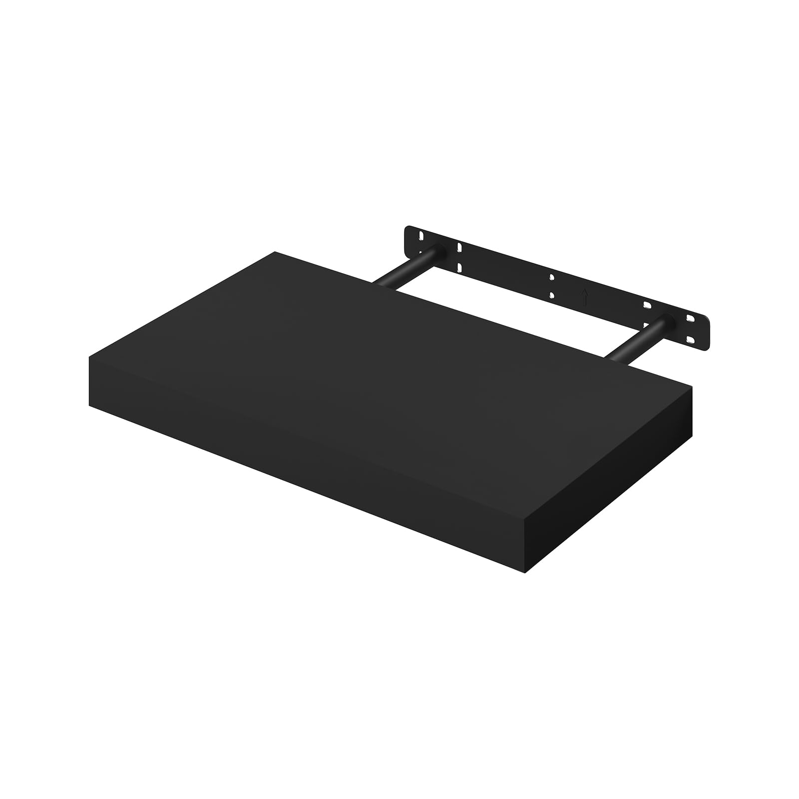 WOLTU Wandregal,Schweberegal Schwarz,40x22.9x3.8cm,MDF 1er