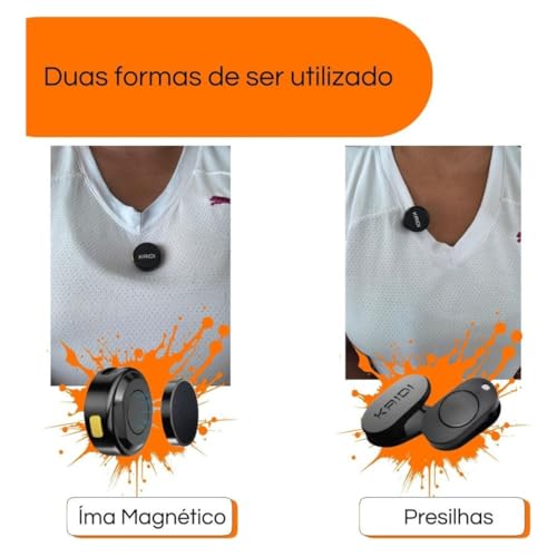 Microfone de Lapela Sem Fio Compátivel Iphone 15/16 e Android USB C Smartphone Tablet Mini Microfone