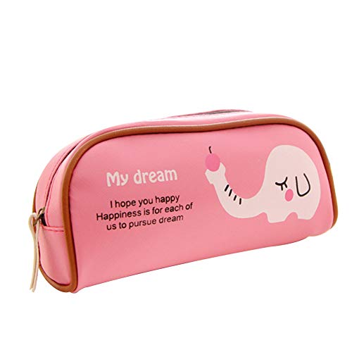 Preisvergleich Produktbild Meigold 1 * Federmäppchen Elefanten Federmäppchen große Kapazität Kosmetiktasche Aufbewahrungstasche Geldbörse Student Schreibwaren liefert Leinwand size 20 * 16CM (Rot)