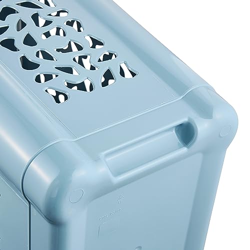Panier à linge 60L Per keeeper avec couvercle rabattable bleu
