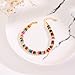 WOWORAMA Gold Stone Beaded Bracelets for Women Colorful Boho Beads Bracelet Trendy Stackable Natural Stone Bracelets Handmade Summer Fashion Jewelry