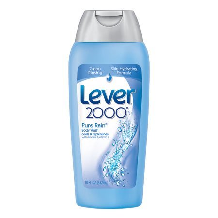 Lever 2000 Body Wash, Pure Rain, 18-Ounce Bottles (Pack of 6)