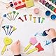 APOMOONS 30 Stück Malerei Schwamm Pinselset Kinder, Wiederverwendbar Schwamm Malerei Pinsel Set, Kinder Früherziehung Lernen Zeichnung Werkzeuge, Pinsel Kinder Schwammpinsel für DIY, Basteln, Malen