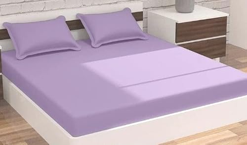 Ahj Beddings Comforter Set 7 Piece Bed In A Bag With 500Gsm Comforter And 20 Inch Deep Pocket Sheet Set - 600 Thread Counts, 100% Egyptian Cotton - Emperor Size, Lilac Solid #TOP5