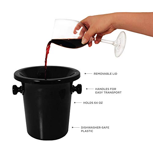True Wine Tasting Dump Bucket Spittoon (64oz) For Wine, Whiskey, Cocktails