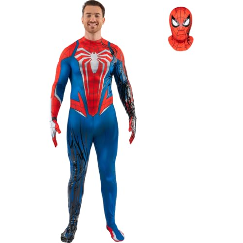 MARVEL Spider-Man Adv. Suit 2.0 Symbiote Takeover Official Adult Zentai Halloween Costume - Deluxe Two-Way Stretch Spandex with Invisible Zippers and Wrist Openings (L) by Jazwares Costume Play - Used condition - Image 3