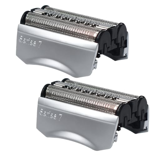 Series 7 70S Scherkopf für Braun Elektrorasierer, Scherkopf Ersatz Kompatibel mit Braun Rasierer Herren Series 7 720cc, 730cc, 735s, 750cc, 760cc, 790cc, 795cc Scherfolie, 2er Pack