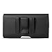 Reiko Wireless Leather Horizontal Phone Pouch with Card Holder 7.0X3.86X0.71 Belt Clip for Galaxy Mega 3 Devices - Black,HP500B-703907BK