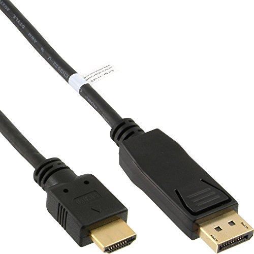 Preisvergleich Produktbild InLine 17182 DisplayPort zu HDMI Konverter Kabel, schwarz, 2m