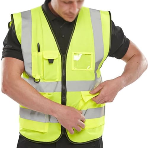OZLMBERN Reflective Vest, Breathable Mesh Construction Safety, Reflective Vest Highway Duty Traffic Reflective Vest OZLMBERN Reflective Vest, Breathable Mesh Construction Safety, Reflective Vest Highway Duty Traffic Reflective Vest