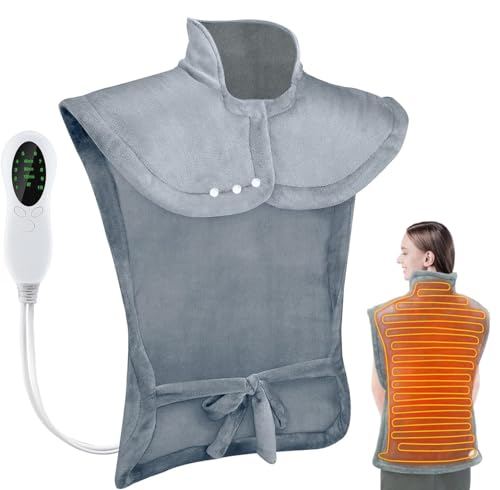 Consejos para Comprar Calientatoallas los preferidos por los clientes. 42 Almohadilla Térmica Espalda Grande Para Aliviar El Dolor, Heat Pad Eléctrica 49 X 52 Pulgadas Para Hombros Y Espalda, Calentamiento Rápido Con 10 Ajustes Temperatura Y 3 Ajustes...