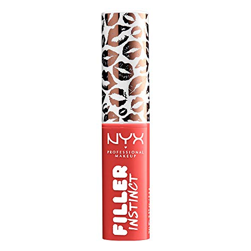 NYX PROFESSIONAL MAKEUP Filler Instinct Plumping Lip Color, Lip Balm - Besos (Coral Red)