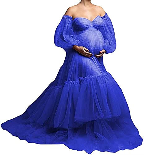 Qqcute Red Puffy Tulle Robe Maternity Photoshoot Dress For Women Sheer Off Shoulder Bridal Lingerie Nightgown Wedding Scarf(4Xl) #TOP5