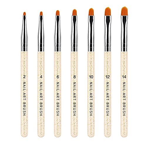 1 Set 7pcs Painting Wooden Nail Art Brushes Phototherapy Pen Nail Brush Kits Acrylic Paint Pencil DIY Manicure Accessories Makeup Brush Tools