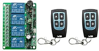 DC 12V 10A 4CH RF Wireless Relay Remote Control Switch 315 MHZ /433 MHZ 2*Transmitter&1* Receiver for Garage Door/Window/lamp
