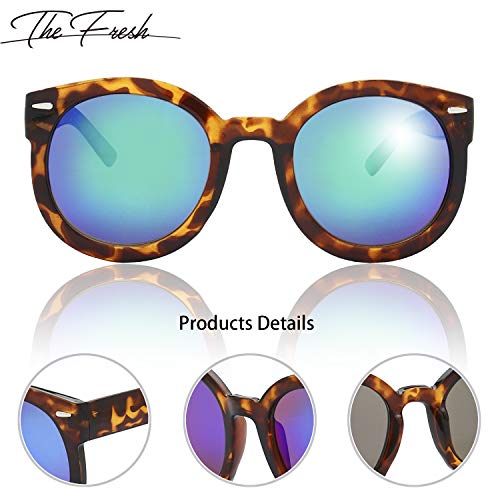 The Fresh Women's Designer Inspired Oversized Round Circle Sunglasses Retro Fashion Style3