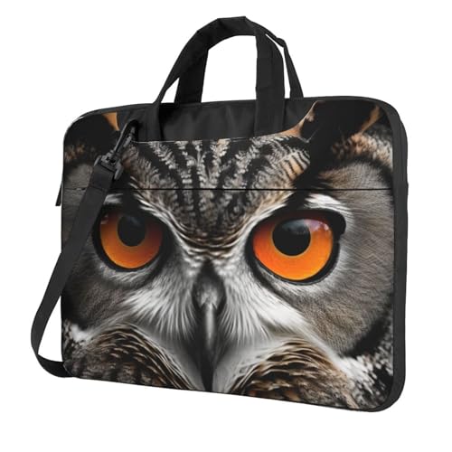 Sac à bandoulière pour ordinateur portable motif hibou avec poignée
