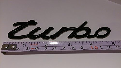 Matte Black - TURBO - Badge for Porsche - Decal Emblem Car Sticker *** USA SELLER ***