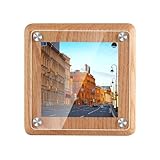 EssOAKence Solid OAK Wood Picture Frame, 5x5 Inch, Burlywood, Small Square Frame for Photos, Art, and Prints(Burlywood, 5