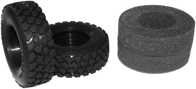 LESU wheelfun 1/14 Wide Rubber Tires D 1 Pair with Spongy Model Part for RC a Tractor Truck DIY Car Model