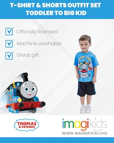 Thomas & Friends Thomas the Train Percy Toddler Boys T-Shirt and Basketball Shorts Mesh Outfit Set 4T