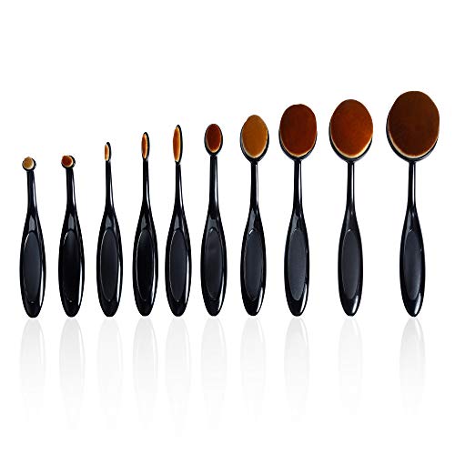 Preisvergleich Produktbild NovaLuna - 10 pcs Makeup Pinsel Set - Foundation Concealer Lidschatten Rouge- Schminkset, hochwertiges Pinselset 10 teilig